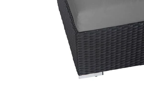 OUTFLEXX Loungemöbel-Set, Schwarz, Polyrattan, 6 Personen, Wasserfeste Kissenbox, Inkl. Loungetisch 12 OUTFLEXX Loungemöbel-Set, Schwarz, Polyrattan, 6 Personen, Wasserfeste Kissenbox, Inkl. Loungetisch - Image 10