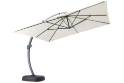 OUTFLEXX Luxus Ampelschirm, Anthrazit/creme, Edelstahl/Aluminium, 350x350cm, Inkl. Schirmständer Und Schutzhülle -Gartenblick Geschaft 10 18351.jpg