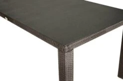 Ploß Rocking Dining Tisch, Grau/braun-meliert, Polyrattan, 170 X 90 Cm, Glasplatte In Steinoptik -Gartenblick Geschaft 12 20157.jpg