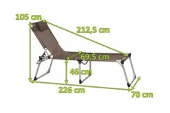 SIENA GARDEN Sole XXL Klappliege Alu / Ranotex®-Gewebe, Silber/taupe, 226x70x105 Cm, Klapp- Und Verstellbar -Gartenblick Geschaft 13062 2 5.jpg