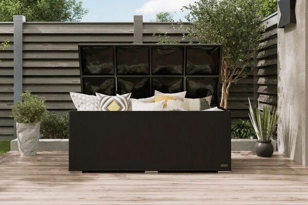 OUTFLEXX Kissenbox, Braun, Polyrattan, 204x94x75cm 4 OUTFLEXX Kissenbox, Braun, Polyrattan, 204x94x75cm - Image 2