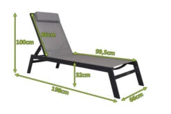 VILLANA Gartenliege, Anthrazit/grau, Aluminium/Textil, 198 X 60 X 32 Cm, Verstellbar -Gartenblick Geschaft 13405 5.jpg