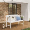 VILLANA Gartenbank, Weiß, Akazienholz, 128 X 54 X 81 Cm, 2 Personen -Gartenblick Geschaft 13853 CGI 01.jpg