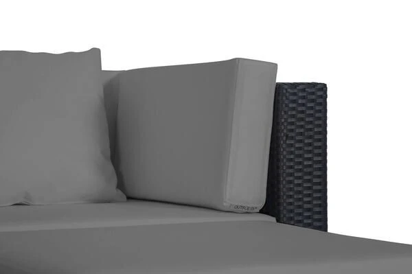 OUTFLEXX Loungemöbel-Set, Schwarz, Polyrattan, 6 Personen, Wasserfeste Kissenbox, Inkl. Loungetisch 15 OUTFLEXX Loungemöbel-Set, Schwarz, Polyrattan, 6 Personen, Wasserfeste Kissenbox, Inkl. Loungetisch - Image 13