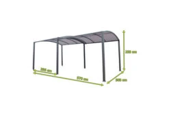 LECO Jotta Pergola, Anthrazit/grau, Stahlrohr/Textil, 300 X 295-570 X 233 Cm, Ausziehbar -Gartenblick Geschaft 18400 5.jpg