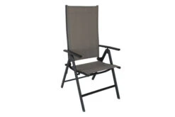 VILLANA Multipositionssessel, Anthrazit/grau, Aluminium/Textil, 67 X 58 X 113 Cm, Klappbar