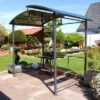 LECO Profi Grillpavillon, Anthrazit/grau Getönt, Aluminium/Polycarbonat, 150x245x233 Cm 2 LECO Profi Grillpavillon, Anthrazit/grau Getönt, Aluminium/Polycarbonat, 150x245x233 Cm -Gartenblick Geschaft 1 13431.jpg