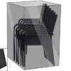 OUTFLEXX Premium Abdeckhaube Für Stapelstühle, Schwarz, Wasserbeständig, 64 X 64 X 82/122 Cm -Gartenblick Geschaft 1 13671.jpg