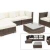 OUTFLEXX Loungemöbel-Set, Braun Marmoriert, Polyrattan, 5 Pers, Wasserfeste Kissenbox, Inkl. Beistelltisch -Gartenblick Geschaft 1 16065 BOX B.jpg