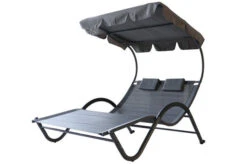 OUTFLEXX Doppelliege, Anthrazit, Polyester/Stahl Pulverbeschichtet, 205x138x34cm, Inkl. Nackenkissen, Rollbar -Gartenblick Geschaft 1 16102.jpg