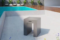 OUTFLEXXHocker, Grau, Faserzement, 40 X 40 X 46 Cm, Glatte Oberfläche, Würfeldesign -Gartenblick Geschaft 1 18588.jpg