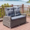 OUTFLEXX Dining 2-Sitzer Sofa, Grau, Polyrattan, 148 X 83 X 110 Cm, Stufenlos Verstellbar -Gartenblick Geschaft 1 18912.jpg