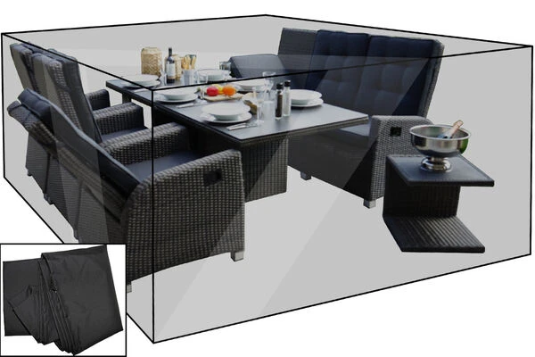 OUTFLEXX Premium Abdeckhaube, Für Sitzgruppe, Z.B. 18837, Schwarz, 223 X 203 X 110 Cm, Wasserbeständig 3 OUTFLEXX Premium Abdeckhaube, Für Sitzgruppe, Z.B. 18837, Schwarz, 223 X 203 X 110 Cm, Wasserbeständig