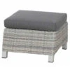 SIENA GARDEN Corido Loungehocker, Ice Grey, Alu / Gardino®-Geflecht, 61x63x45 Cm
