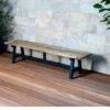 OUTFLEXX Belanda Bank, Dark Grey/natur, Alu/recycled FSC®-Teak, 200x40x45cm, Rustikal Gebürstet, A-Gestell -Gartenblick Geschaft 1 20322.jpg