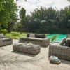 OUTFLEXX Loungemöbel, White Faded Grey, Polyrattan, 4 Personen, Inkl. Tisch 70 X 130 Cm Und Polster Aus Olefin In Anthrazit -Gartenblick Geschaft 1 20789.jpg