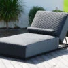 OUTFLEXX Liege, Flanelle/sooty, Sunbrella/Alu, 216x91x37,5cm, Rückenlehne Verstellbar