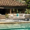 OUTFLEXX Ecklounge, Natural Brown, Polyrattan, 6 Personen, Inkl. Polster In Sandfarbe