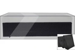 OUTFLEXX Premium Abdeckhaube Für Hocker 133x70x30cm: 2392-17, 2393-17, 2511-17, Schwarz, Wasserbeständig