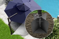 OUTFLEXX Bodenanker XXL Für Ampelschirme, Anthrazit, Pulverbesch. Stahl, 50x50x63 Cm, Zum Einbetonieren -Gartenblick Geschaft 21594 01.jpg