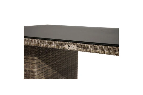 Ploß Rabida Lounge-Tisch, Champagner-meliert, Polyrattan, 140x85cm, Glasplatte In Steinoptik 6 Ploß Rabida Lounge-Tisch, Champagner-meliert, Polyrattan, 140x85cm, Glasplatte In Steinoptik - Image 4