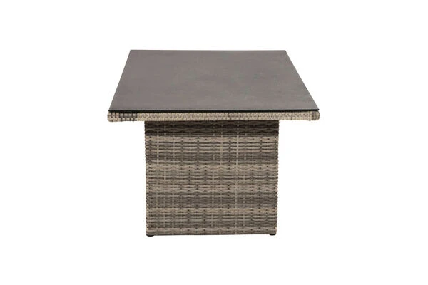 Ploß Rabida Lounge-Tisch, Champagner-meliert, Polyrattan, 140x85cm, Glasplatte In Steinoptik 8 Ploß Rabida Lounge-Tisch, Champagner-meliert, Polyrattan, 140x85cm, Glasplatte In Steinoptik - Image 6