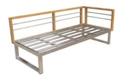 OUTFLEXX Ecklounge, Natur/grau, Edelstahl/Teak, 5 Personen, Inklusive Sessel Und Multifunktionstisch 100 X 70 Cm, Lehne Links 31 OUTFLEXX Ecklounge, Natur/grau, Edelstahl/Teak, 5 Personen, Inklusive Sessel Und Multifunktionstisch 100 X 70 Cm, Lehne Links -Gartenblick Geschaft 21650 4.JPG 3