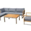OUTFLEXX Ecklounge, Natur/grau, Edelstahl/Teak, 5 Personen, Inklusive Sessel Und Multifunktionstisch 100 X 70 Cm, Lehne Links -Gartenblick Geschaft 21661 1.jpg