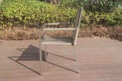 OUTFLEXX Stapelsessel, Grau, Edelstahl / Rope, 63x57x91 Cm -Gartenblick Geschaft 21671 6.JPG