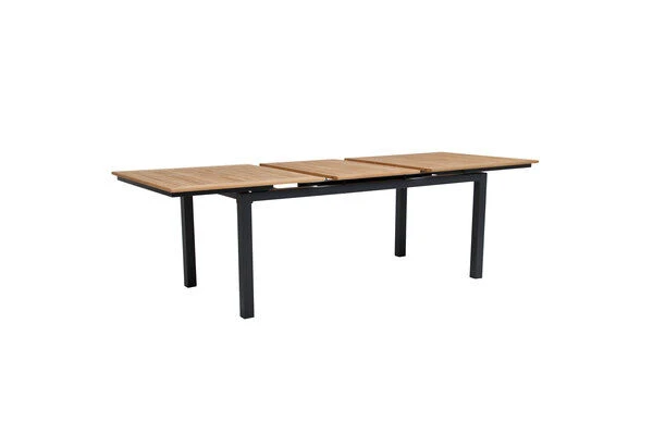 OUTFLEXX Ausziehtisch, Anthrazit Matt, Alu/FSC-Teak, 180/240x100cm, Automatischer Ausziehmechanismus 5 OUTFLEXX Ausziehtisch, Anthrazit Matt, Alu/FSC-Teak, 180/240x100cm, Automatischer Ausziehmechanismus - Image 3