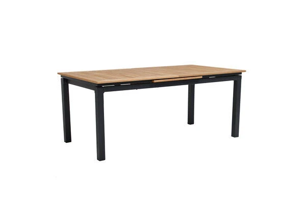 OUTFLEXX Ausziehtisch, Anthrazit Matt, Alu/FSC-Teak, 180/240x100cm, Automatischer Ausziehmechanismus 3 OUTFLEXX Ausziehtisch, Anthrazit Matt, Alu/FSC-Teak, 180/240x100cm, Automatischer Ausziehmechanismus