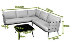 OUTFLEXX Ecklounge, Anthrazit Matt/hellgrau, Alu/Spuncrylic, 3-tlg., Tisch 76x76cm 4-5 Pers 18 OUTFLEXX Ecklounge, Anthrazit Matt/hellgrau, Alu/Spuncrylic, 3-tlg., Tisch 76x76cm 4-5 Pers -Gartenblick Geschaft 21793 5.jpg