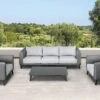 OUTFLEXX Loungemöbel Set, Dunkelgrau, Alu/Spuncrylic, 4-tlg., Tisch 123x80cm, 5 Pers -Gartenblick Geschaft 21807 1.jpg
