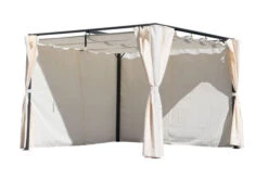 OUTFLEXX Pergola, Anthrazit/creme, Stahl, Pulverbeschichtet, 300x300x220 Cm 10 OUTFLEXX Pergola, Anthrazit/creme, Stahl, Pulverbeschichtet, 300x300x220 Cm -Gartenblick Geschaft 21813 2.jpg