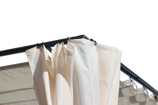 OUTFLEXX Pergola, Anthrazit/creme, Stahl, Pulverbeschichtet, 300x300x220 Cm 6 OUTFLEXX Pergola, Anthrazit/creme, Stahl, Pulverbeschichtet, 300x300x220 Cm - Image 4