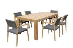 OUTFLEXX Sitzgruppe, Natur/grau, Akazie/Geflecht, Tisch 200 X 100 Cm, 6 Personen -Gartenblick Geschaft 21920 1.jpg