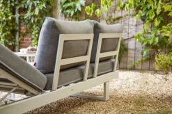 SIENA GARDEN Avenia Dining-Bank/Liege, Matt Weiß-grau/stone Grey, Aluminium, 73x195x70 Cm, Inkl. Sitz-und Rückenkissen -Gartenblick Geschaft 21999 10.jpg