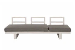 SIENA GARDEN Avenia Dining-Bank/Liege, Matt Weiß-grau/stone Grey, Aluminium, 73x195x70 Cm, Inkl. Sitz-und Rückenkissen -Gartenblick Geschaft 21999 8.jpg