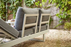 SIENA GARDEN Avenia Dining-Bank/Liege, Matt Weiß-grau/stone Grey, Aluminium, 73x195x70 Cm, Inkl. Sitz-und Rückenkissen -Gartenblick Geschaft 21999 9.jpg