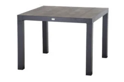 SIENA GARDEN Silva Esstisch, Matt Anthrazit/washed Grey, Alu/Keramik, 100x100 Cm, Für Bis Zu 4 Personen