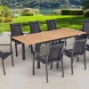 OUTFLEXX Esstischgarnitur, OUTFLEXX® Anthrazit Matt, Alu / Teak / Textil, Ausziehtisch 150/210x90cm, 8 Stapelsessel -Gartenblick Geschaft 22179 1.jpg