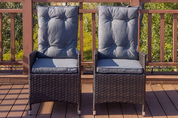 OUTFLEXX 2er Set Dining Sessel, Braun, Polyrattan, Je 55 X 65 X 112 Cm, Rücken Stufenlos Verstellbar 5 OUTFLEXX 2er Set Dining Sessel, Braun, Polyrattan, Je 55 X 65 X 112 Cm, Rücken Stufenlos Verstellbar - Image 3