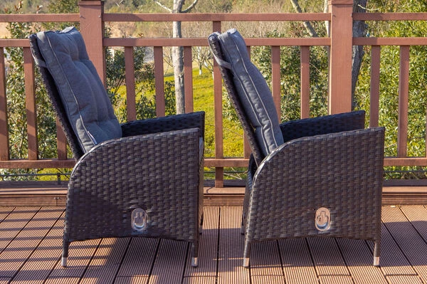 OUTFLEXX 2er Set Dining Sessel, Braun, Polyrattan, Je 55 X 65 X 112 Cm, Rücken Stufenlos Verstellbar 6 OUTFLEXX 2er Set Dining Sessel, Braun, Polyrattan, Je 55 X 65 X 112 Cm, Rücken Stufenlos Verstellbar - Image 4