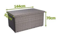 OUTFLEXX Kissenbox M, Grau, Polyrattan, 144x92x70cm -Gartenblick Geschaft 22290 5.jpg