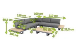 OUTFLEXX Ecklounge, Grau, Alu/Akazie Im Teak Look, 5 Personen, Inkl. Polster In Grau, Tisch 130x95 Cm 24 OUTFLEXX Ecklounge, Grau, Alu/Akazie Im Teak Look, 5 Personen, Inkl. Polster In Grau, Tisch 130x95 Cm -Gartenblick Geschaft 22366 5.jpg