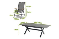 HARTMAN Xanadu / Aruba Sitzgruppe, Xerix/natur, Alu/Teak/Glaskeramik, 6 Multipo, 160/220x100cm, FSC-Teak Armlehnen -Gartenblick Geschaft 23268 mass.jpg