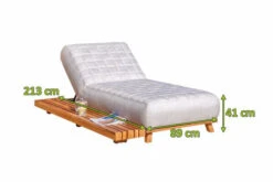 OUTFLEXX Icon Loungeliege, Lead Chine, Alu/Teak/Sunbrella, 213 X 89 X 41 Cm, Inkl. Verstellbarer Rückenlehne -Gartenblick Geschaft 23437 5.jpg