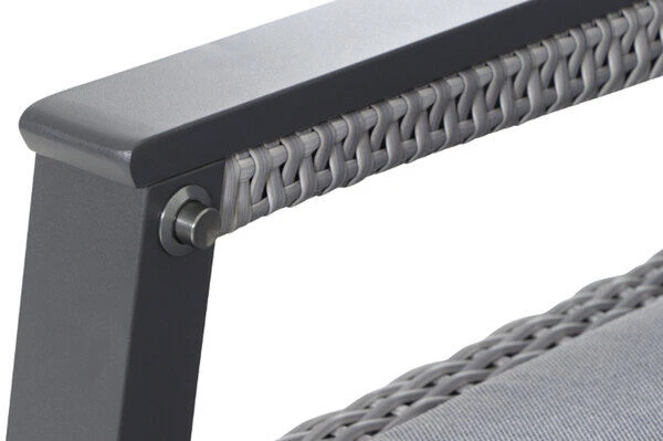 SIENA GARDEN Solea/Bellani Dining Lounge, Anthrazit/grau/blau, Alu/Gardino®-Geflecht/Keramik, Für 4 Personen, 140 X 85 X 50-72cm, Stufenlos Verstellbar 14 SIENA GARDEN Solea/Bellani Dining Lounge, Anthrazit/grau/blau, Alu/Gardino®-Geflecht/Keramik, Für 4 Personen, 140 X 85 X 50-72cm, Stufenlos Verstellbar - Image 12