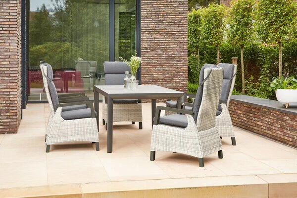 SIENA GARDEN Carlos/Corido Dining Set, Anthrazit, Alu/Geflecht/Keramik, 180 X 100 Cm, Inkl. 6 Diningsessel 3 SIENA GARDEN Carlos/Corido Dining Set, Anthrazit, Alu/Geflecht/Keramik, 180 X 100 Cm, Inkl. 6 Diningsessel