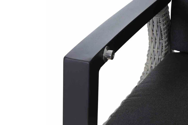 SIENA GARDEN Carlos/Corido Dining Set, Anthrazit, Alu/Geflecht/Keramik, 180 X 100 Cm, Inkl. 6 Diningsessel 11 SIENA GARDEN Carlos/Corido Dining Set, Anthrazit, Alu/Geflecht/Keramik, 180 X 100 Cm, Inkl. 6 Diningsessel - Image 9